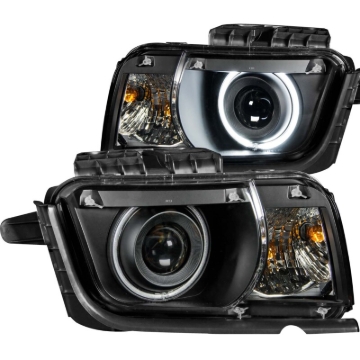 Picture of ANZO 2010-2013 Chevrolet Camaro Projector Headlights w/ Halo Black (CCFL)