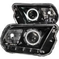 Picture of ANZO 2010-2014 Ford Mustang Projector Headlights w/ Halo Black (CCFL)