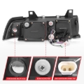 Picture of ANZO 1992-1998 BMW 3 Series E36 Projector Headlights w/ Halo Black G2 1 pc