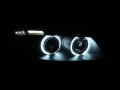 Picture of ANZO 2006-2008 BMW 3 Series E90-E91 Projector Headlights w/ Halo w/ LED Bar Black (CCFL)