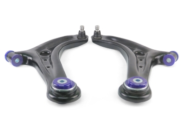 Picture of SuperPro 2011-2019 Ford Fiesta S Front Lower Control Arm Set w/ Bushings (+Caster)