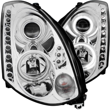 Picture of ANZO 2003-2007 Infiniti G35 Projector Headlights w/ Halo Chrome (CCFL) (HID Compatible)