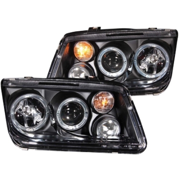 Picture of ANZO 1999-2005 Volkswagen Jetta Projector Headlights w/ Halo Black (CCFL)