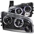 Picture of ANZO 2006-2010 Dodge Charger Projector Headlights w/ Halo Black