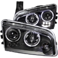 Picture of ANZO 2006-2010 Dodge Charger Projector Headlights w/ Halo Black