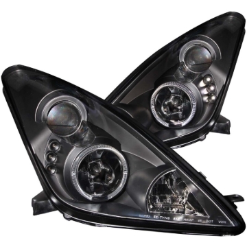 Picture of ANZO 2000-2005 Toyota Celica Projector Headlights w/ Halo Black