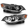 Picture of ANZO 2009-2012 Acura TSX Projector Headlights w/ Halo Black (CCFL) (HID Compatible)