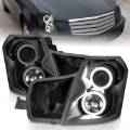 Picture of ANZO 2003-2007 Cadillac CTS Projector Headlights w/ Halo Black (CCFL)