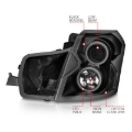 Picture of ANZO 2003-2007 Cadillac CTS Projector Headlights w/ Halo Black (CCFL)