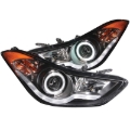 Picture of ANZO 2011-2014 Hyundai Elantra Projector Headlights w/ Halo Black (CCFL)