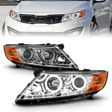 Picture of ANZO 2011-2013 Kia Optima Projector Headlights w/ Halo Chrome (CCFL)