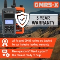 Picture of Rugged Radios Waterproof GMRS Handheld Radio with NOAA Alerts - FM Radio - Safety Orange