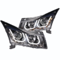 Picture of ANZO 2011-2015 Chevrolet Cruze Projector Headlights w/ U-Bar Black