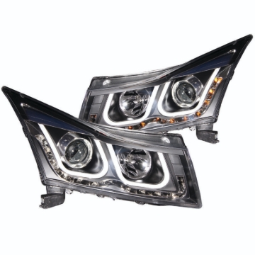 Picture of ANZO 2011-2015 Chevrolet Cruze Projector Headlights w/ U-Bar Black