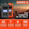 Picture of Rugged Radios Waterproof GMRS Handheld Radio with NOAA Alerts - FM Radio - Safety Orange