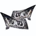 Picture of ANZO 2011-2015 Chevrolet Cruze Projector Headlights w/ U-Bar Black