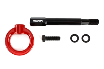 Picture of PERRIN 25-26 Subaru Forester (Base/Ltd-Prem-Sport-Touring Incl. Hybrid/Wldrns) FR Tow Hook Kit - Red
