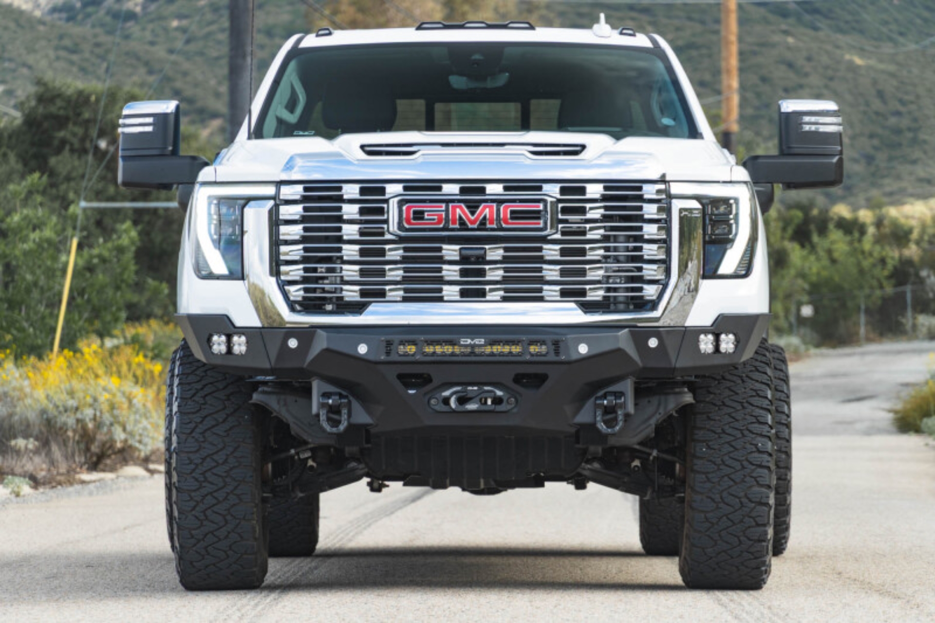 Picture of DV8 Offroad 24-26 GMC Sierra 2500/3500 Spec Series Front Bumper w/ Winch