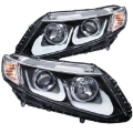 Picture of ANZO 2012-2015 Honda Civic Projector Headlights w/ U-Bar Black