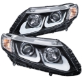 Picture of ANZO 2012-2015 Honda Civic Projector Headlights w/ U-Bar Black