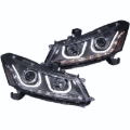 Picture of ANZO 2008-2012 Honda Accord Projector Headlights w/ U-Bar Black