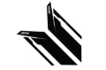 Picture of APR Sideburn Stickers - Black APR/Black Stripe (Pair)