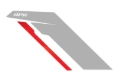 Picture of APR Sideburn Stickers - Silver APR/Red Stripe (Pair)