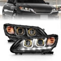 Picture of ANZO 2013-2015 Honda Accord (4dr ONLY) Projector Headlights w/ U-Bar Black