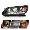 Picture of ANZO 2013-2015 Honda Accord (4dr ONLY) Projector Headlights w/ U-Bar Black