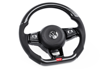 Picture of APR 15-26 Volkswagen Golf R/GTI/Jetta (MK7) Carbon Fiber/Silver Stitch Steering Wheel (For Paddles)