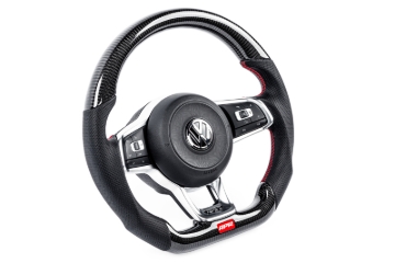 Picture of APR 15-26 Volkswagen Golf R/GTI/Jetta (MK7) Carbon Fiber/Red Stitch Steering Wheel (For Paddles)