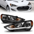 Picture of ANZO 2013-2015 Hyundai Genesis Projector Headlights w/ Plank Style Design Black (HID Compatible)