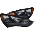 Picture of ANZO 2013-2015 Hyundai Genesis Projector Headlights w/ Plank Style Design Black (HID Compatible)