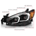 Picture of ANZO 2014-2015 Mazda 6 Projector Headlights w/ Plank Style Design Black