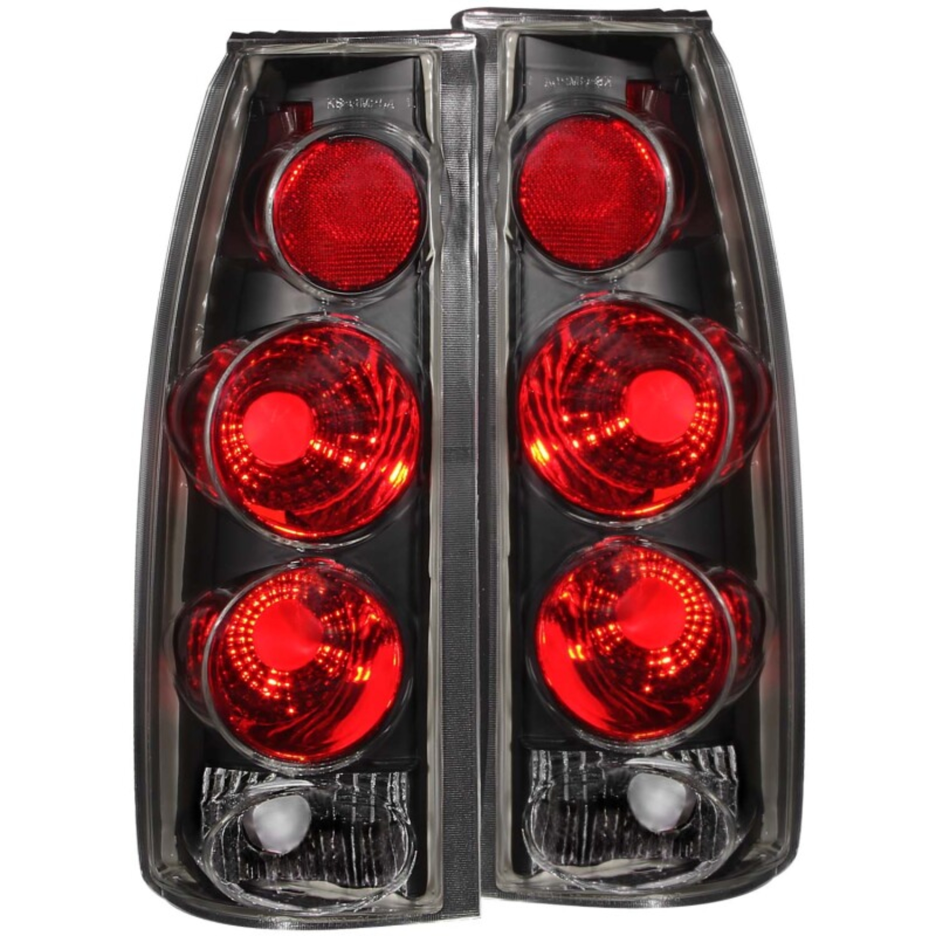 Picture of ANZO 1999-2000 Cadillac Escalade Taillights Black 3D Style
