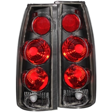 Picture of ANZO 1999-2000 Cadillac Escalade Taillights Black 3D Style