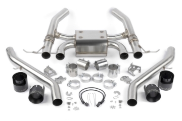 Picture of Dinan 21-27 BMW M3/M4 (G80/G82/G83) Valved Axleback Exhaust System - Black Tips