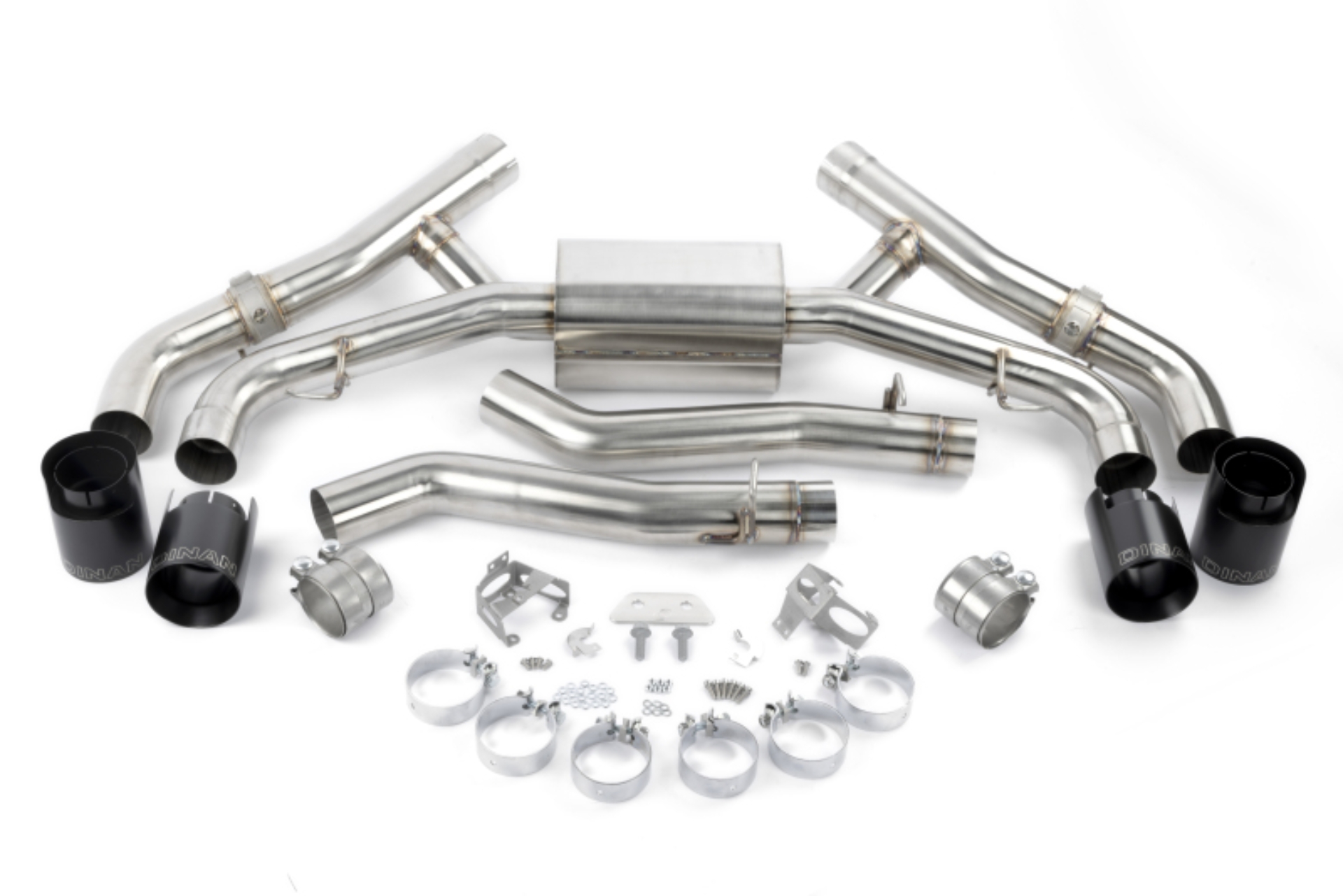 Picture of Dinan 20-26 BMW X5 M/X6 M (F95/F96) Valved Axleback Exhaust System - Black Tips
