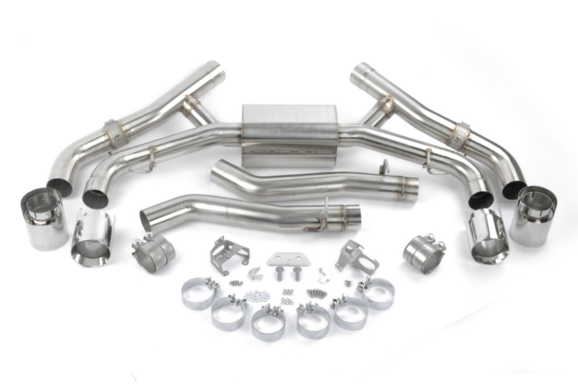 Picture of Dinan 20-26 BMW X5 M/X6 M (F95/F96) Valved Axleback Exhaust System - Polished Tips