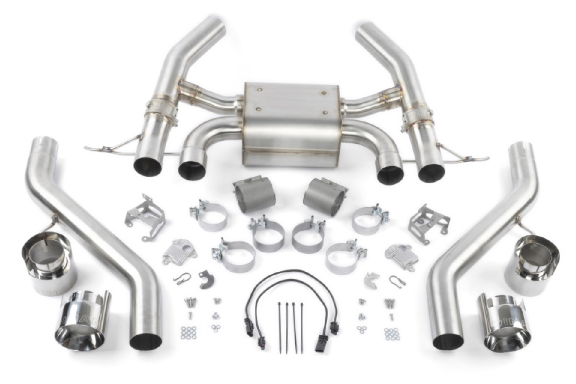 Picture of Dinan 23-26 BMW M2 (G87) Valved Axleback Exhaust System - Polished Tips