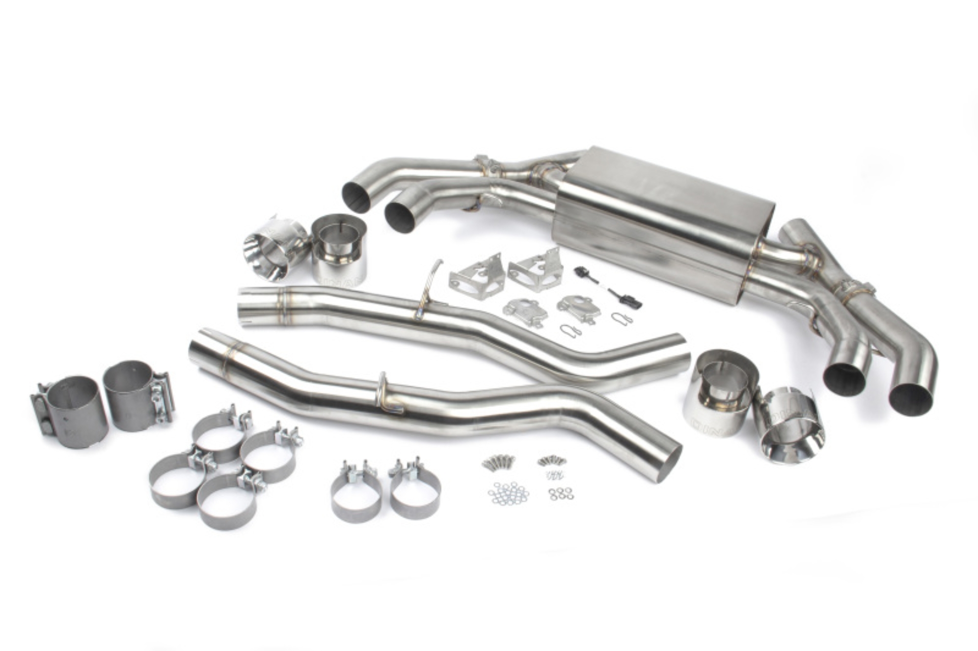 Picture of Dinan 20-25 BMW X3 M/X4 M (F97/F98) Free Flow Axleback Exhaust System - Polished Tips