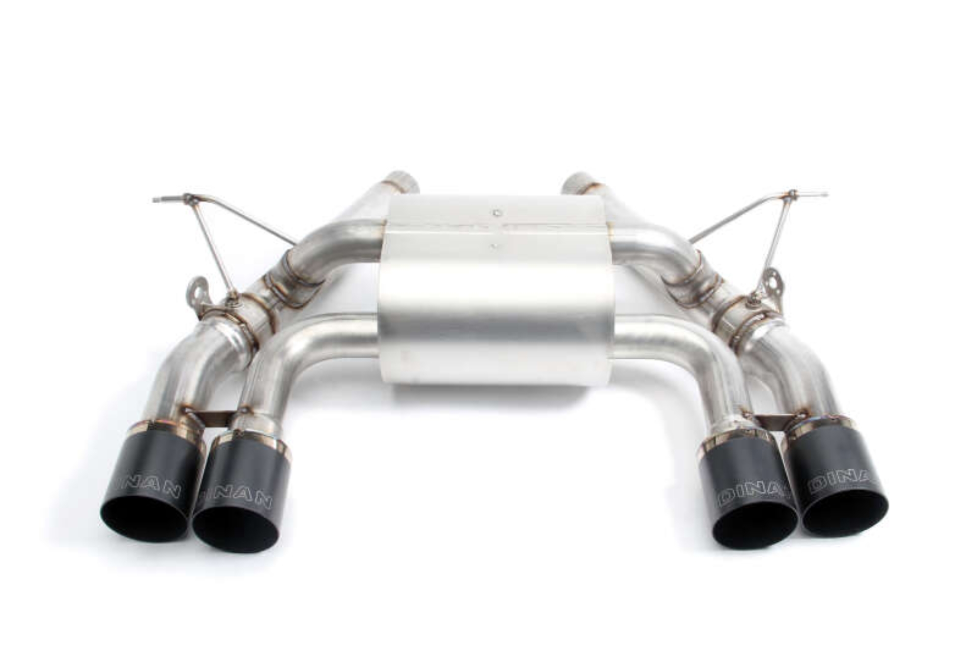 Picture of Dinan 15-20 BMW M3/M4 (F80/F82/F83) Free Flow Axleback Exhaust System - Black Tips