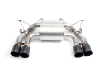 Picture of Dinan 15-20 BMW M3/M4 (F80/F82/F83) Free Flow Axleback Exhaust System - Black Tips