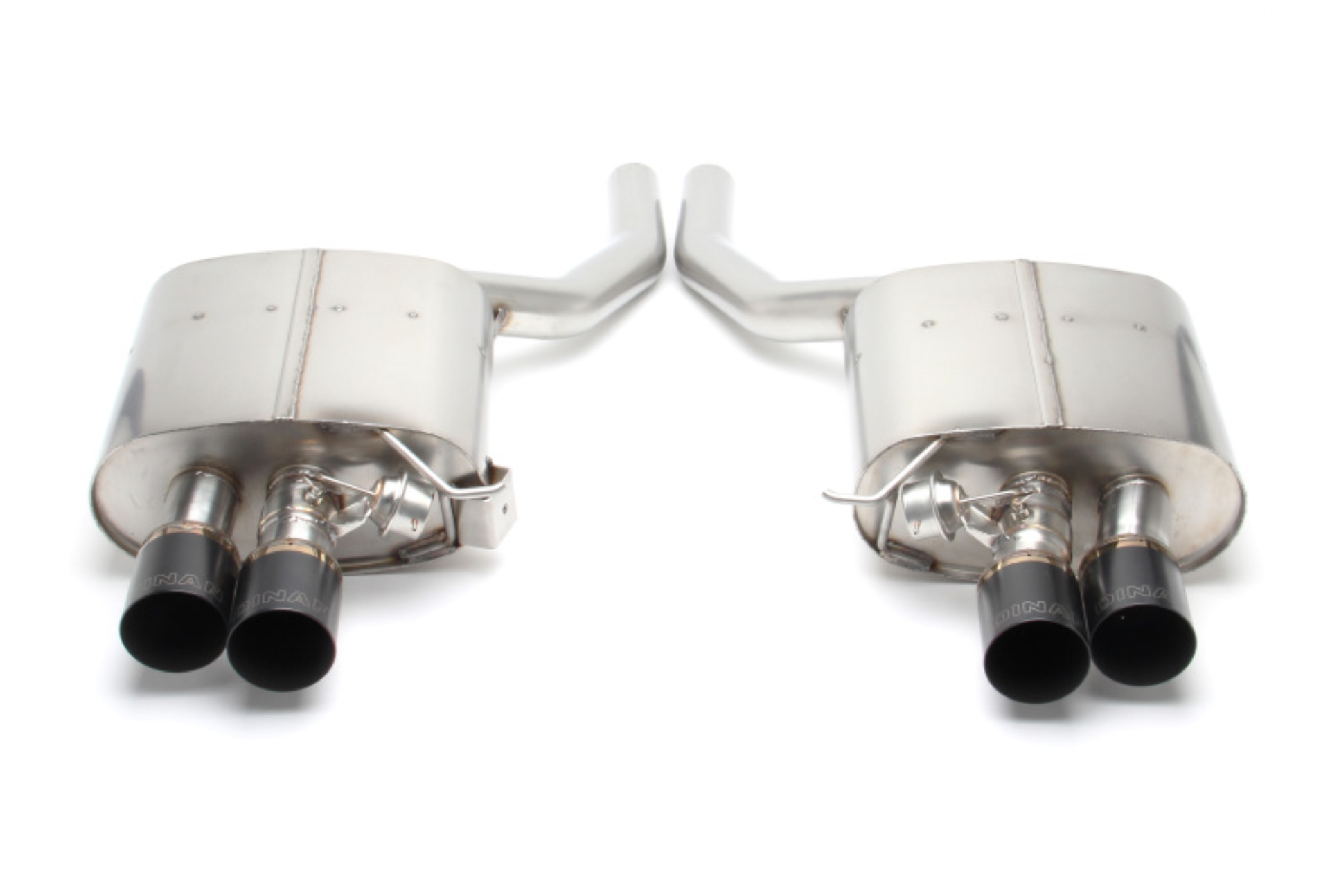 Picture of Dinan 11-16 BMW 550i (F10) Free Flow Axleback Exhaust System - Black Tips