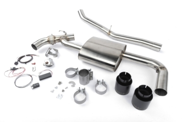 Picture of Dinan 17-24 Mini Cooper Clubman/Countryman S ALL4 (F54/F60) Valved Axleback Exhaust - Black Tips