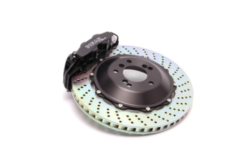Picture of Dinan 08-13 BMW 1M/M3 (E82/E90/E92/E93) Black Caliper/Drilled Brake Set - Front