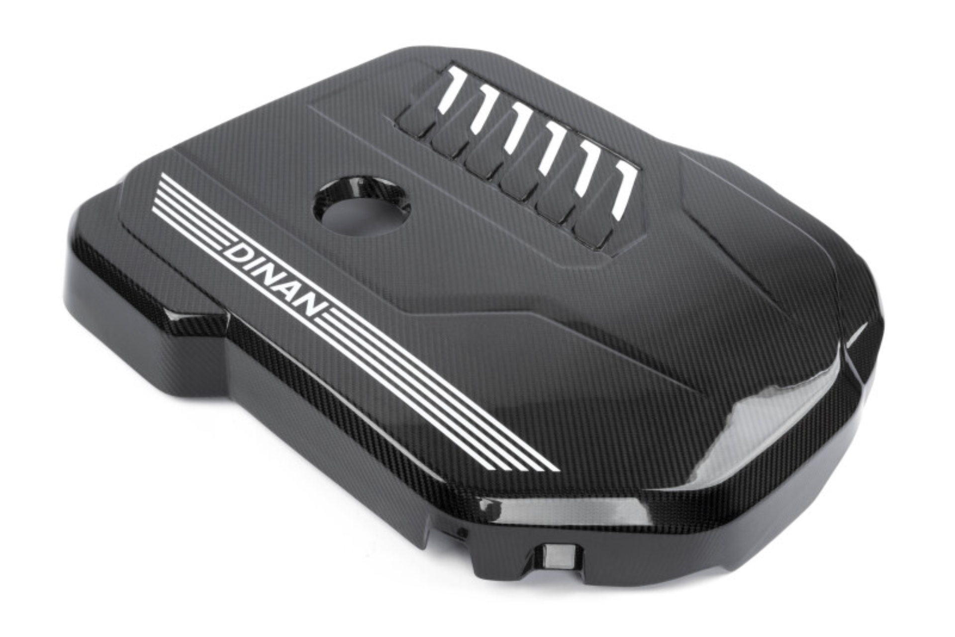 Picture of Dinan 19-26 BMW B58D (G01/G02/G20/G22/G23/G26/G42) Gloss Carbon Fiber Engine Cover w/Matte Accents