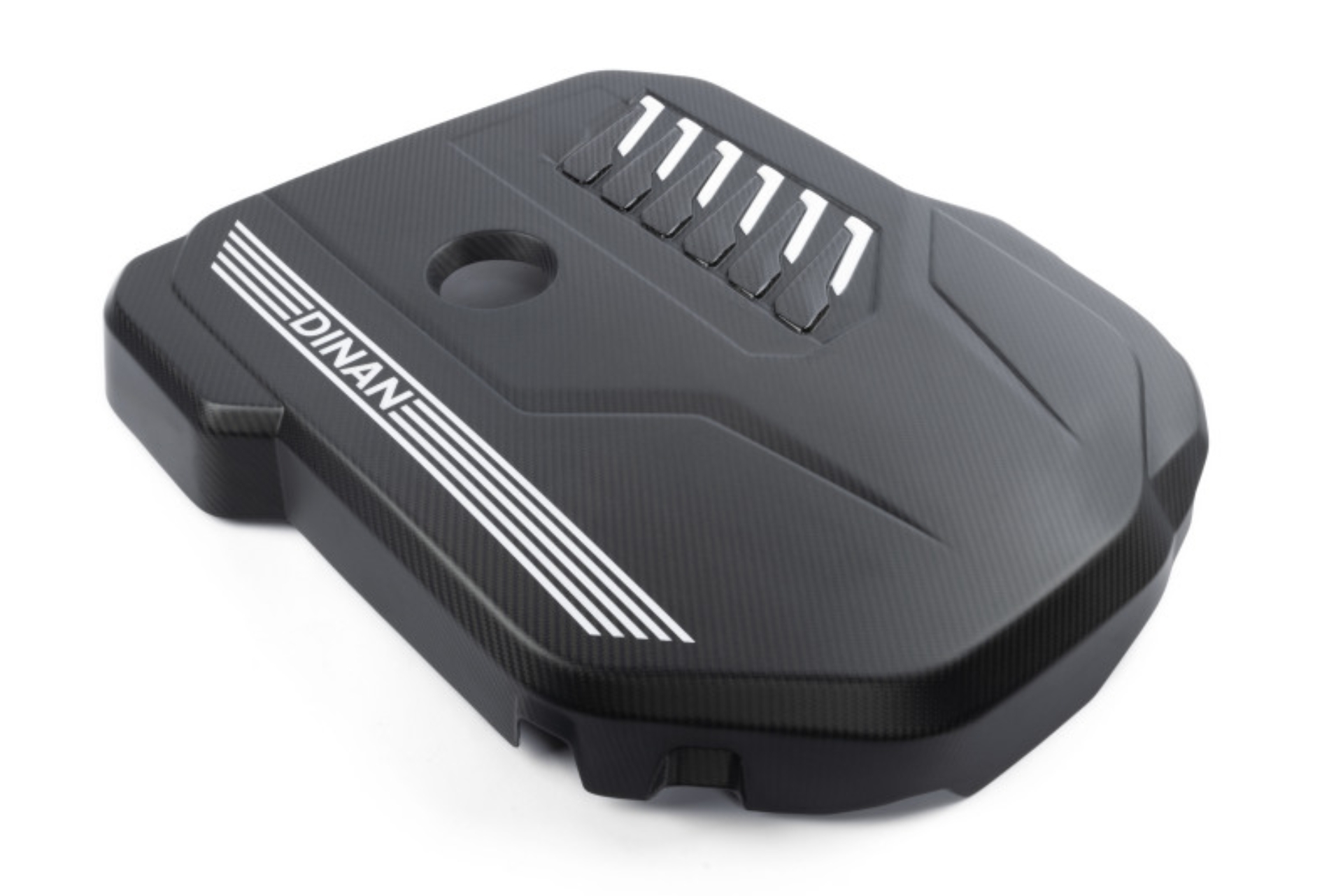 Picture of Dinan 19-26 BMW B58D (G01/G02/G20/G22/G23/G26/G42) Matte Carbon Fiber Engine Cover w/Gloss Accents