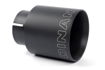 Picture of Dinan Double-Walled 4in Clamp-On Exhaust Tip - Black - 4in Outlet / 2.75in Inlet