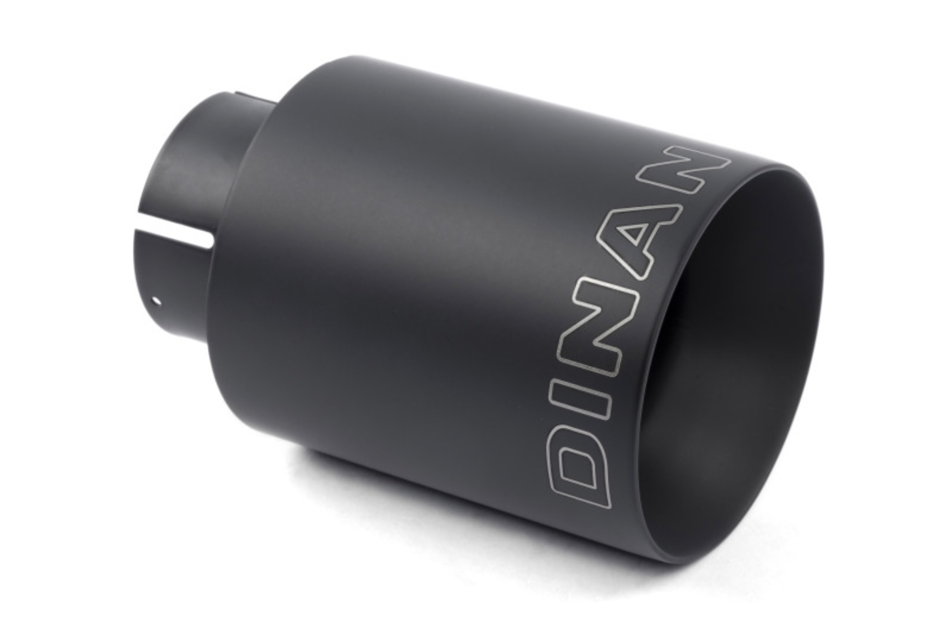 Picture of Dinan Double-Walled 4in Clamp-On Exhaust Tip - Black - 4in Outlet / 2.75in Inlet